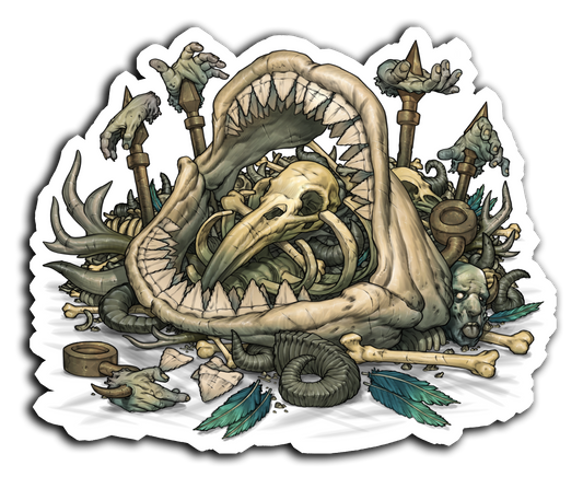 Dead Animal Bits Die Cut Vinyl Sticker